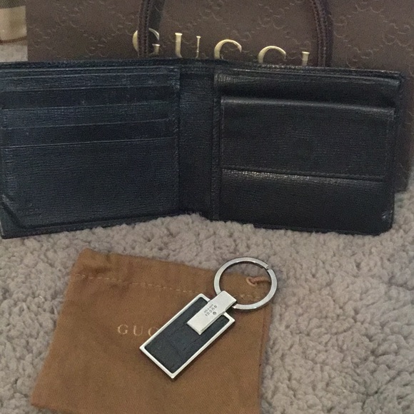 Authentic Gucci Mens Wallet & Gucci Crocodile Leather Key Chain Set - Picture 5 of 16